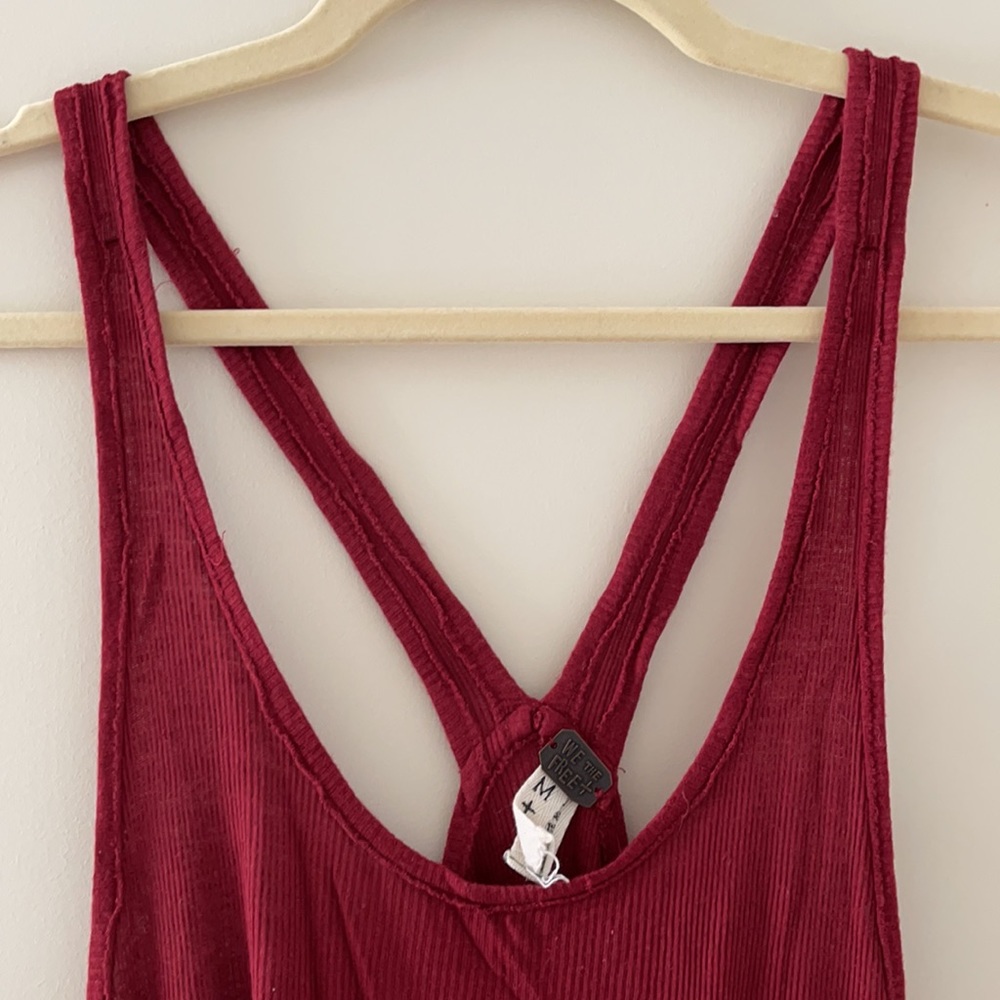 Free People Berry Casual Tank Top (Low Back) - Med - Picture 2 of 5